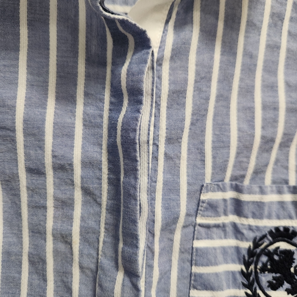 Blue Striped Women's Shirt - Picture 9 of 11